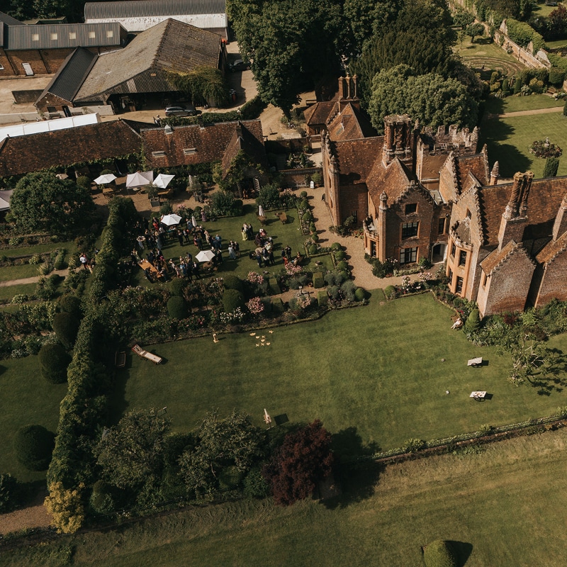 Chenies Manor House from the air