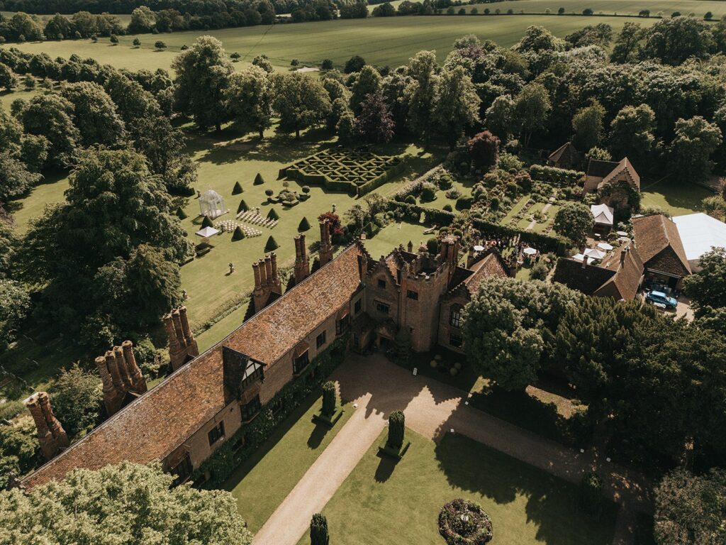 Chenies Manor House from the air
