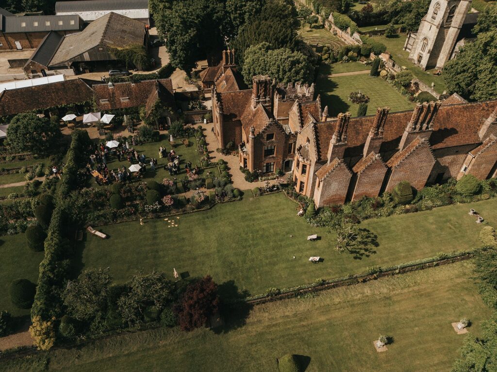 Chenies Manor House from the air