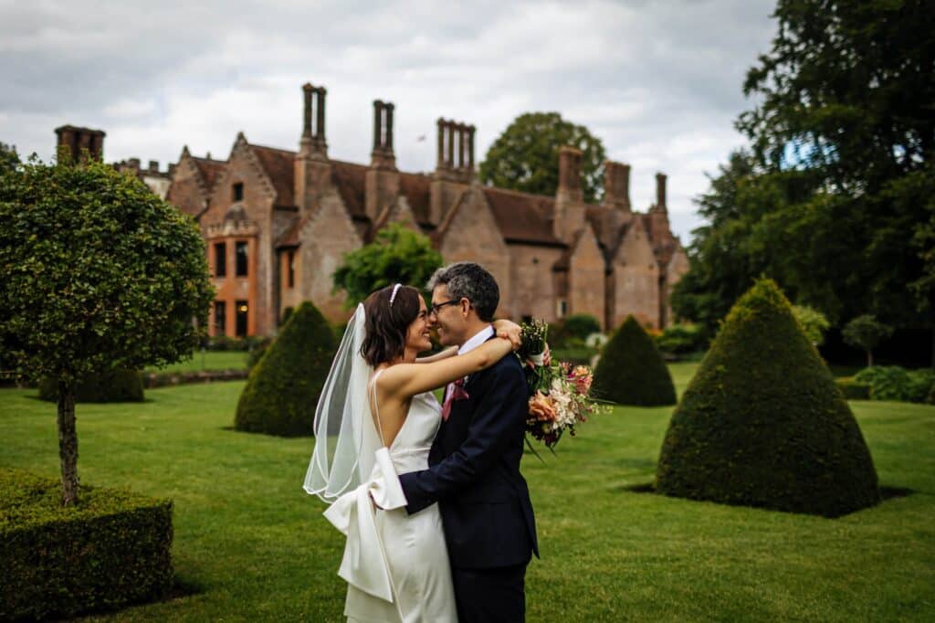 Chenies Manor House wedding couple