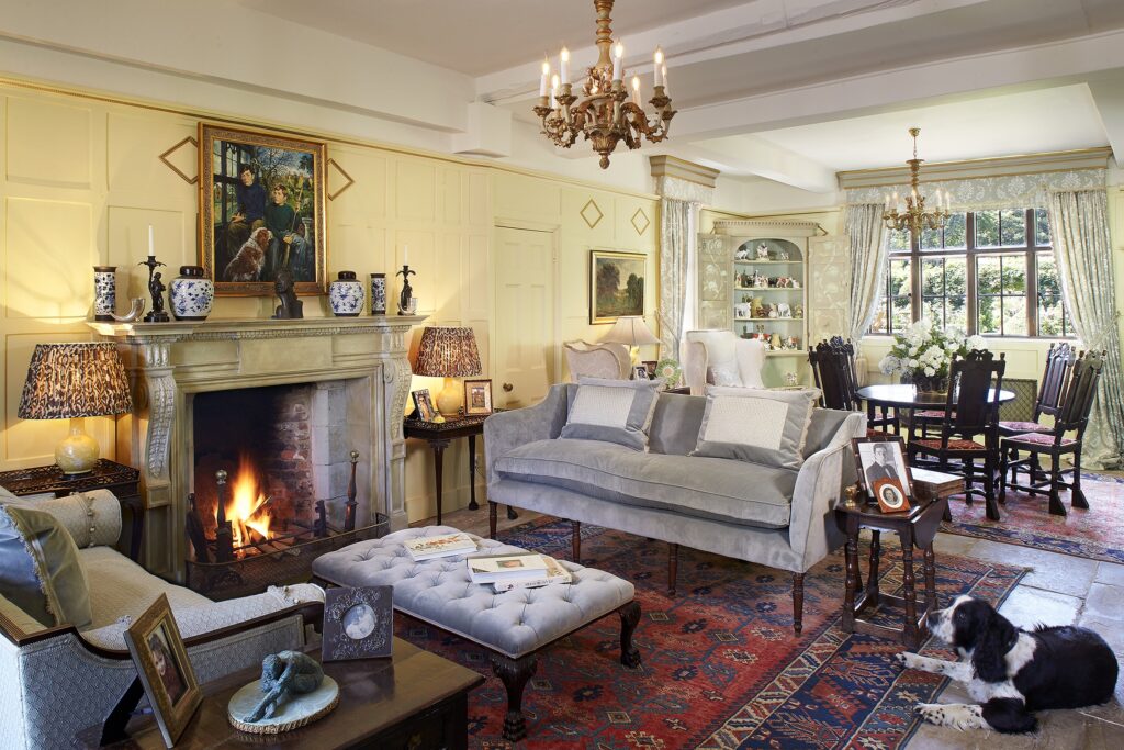 Chenies Manor House interior stone parlour