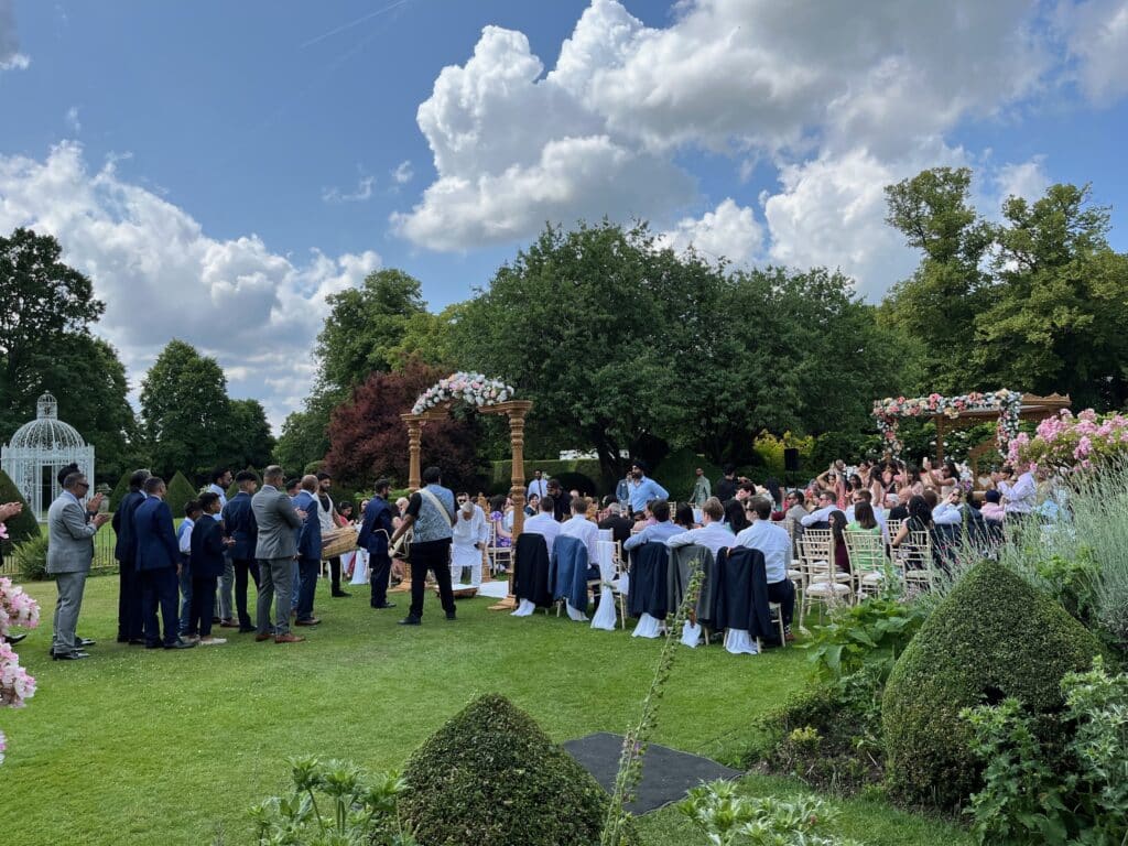 Chenies Manor House outside wedding ceremony