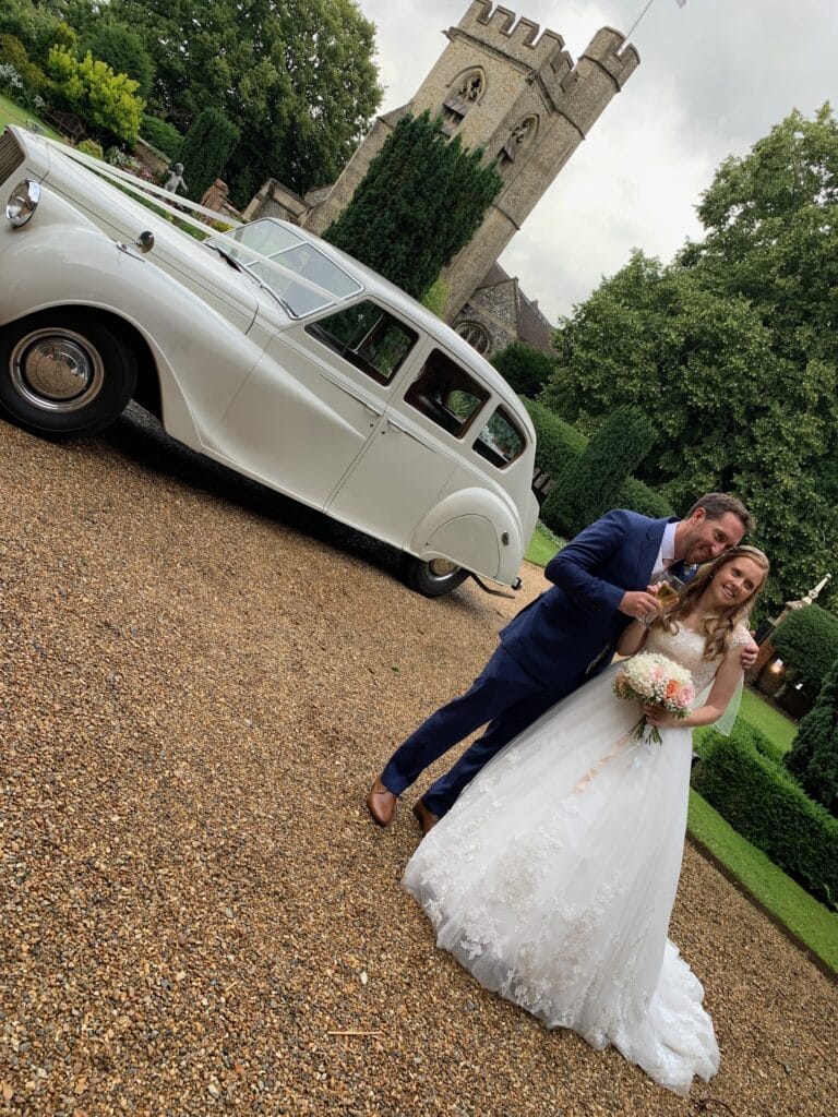 Chenies Manor House wedding couple