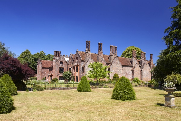 Chenies Manor House topiary lawn